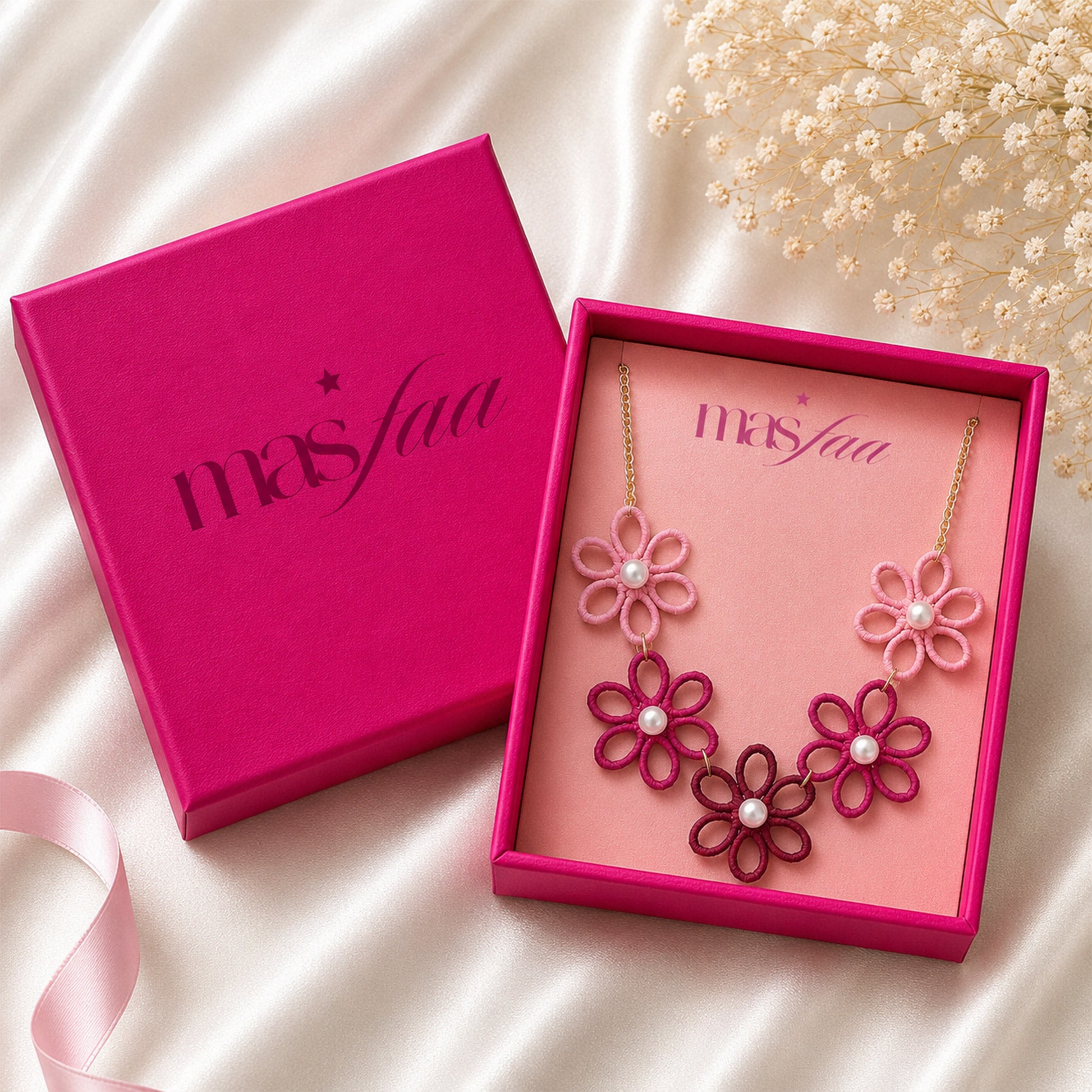 Lightweight floral statement necklace for weddings and gifting