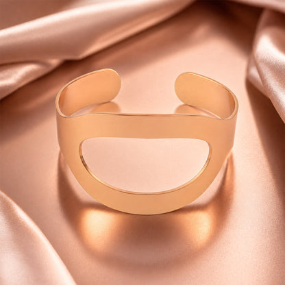 Rose Gold Cutout Open Cuff Bracelet