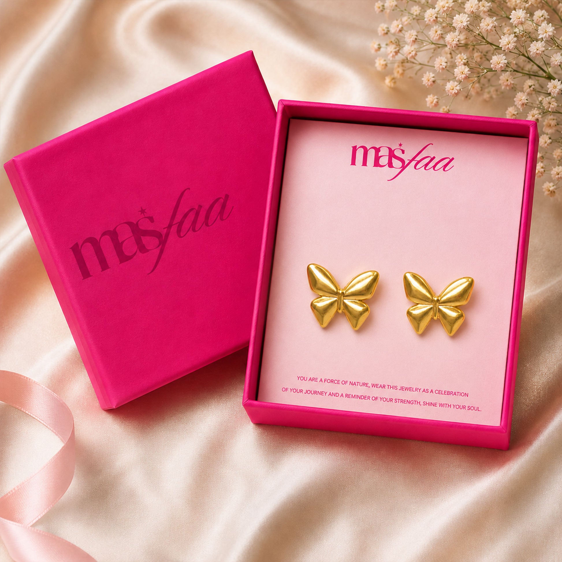 Lightweight gold plated butterfly earrings for daily wear and gifting