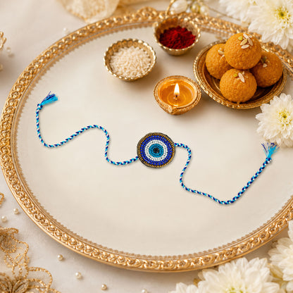 Lightweight braided thread rakhi for brother festive gifting