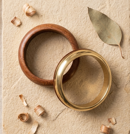 Handcrafted Wooden Bangles Set for Women