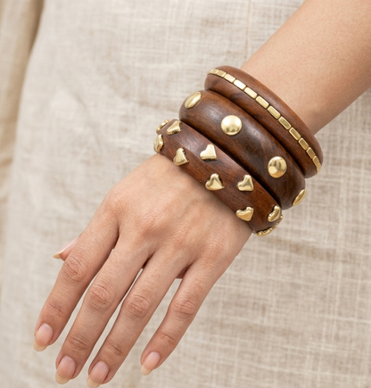 Handcrafted Wooden Bangles Set for Women