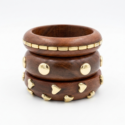 Handcrafted Wooden Bangles Set for Women