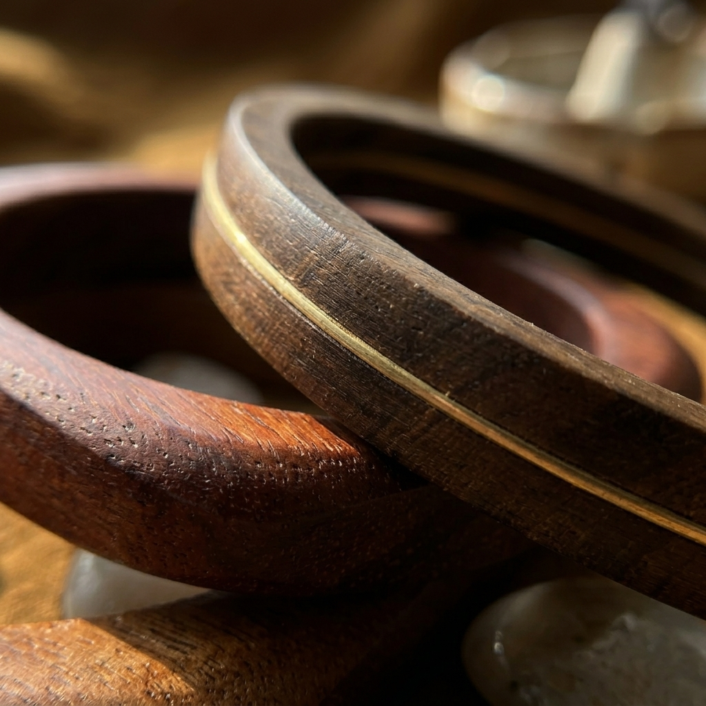 Handcrafted Wooden Bangles Set for Women