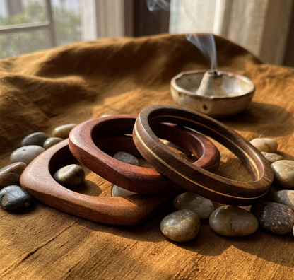 Handcrafted Wooden Bangles Set for Women