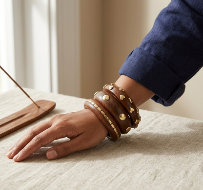 Handcrafted Wooden Bangles Set for Women
