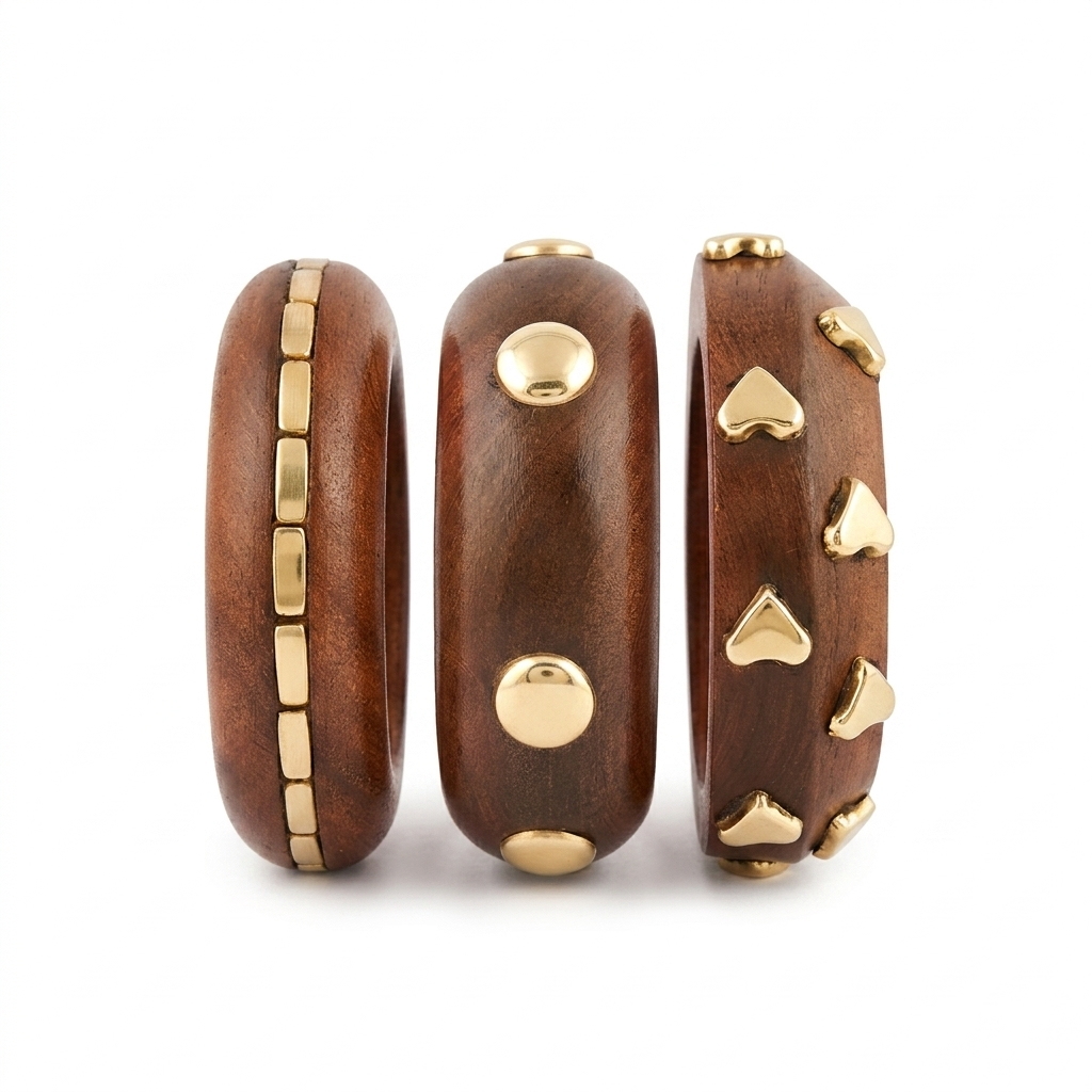 Handcrafted Wooden Bangles Set for Women