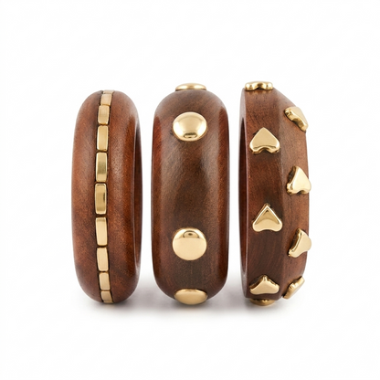 Handcrafted Wooden Bangles Set for Women