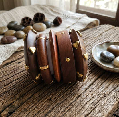 Handcrafted Wooden Bangles Set for Women