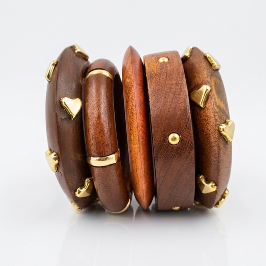 Handcrafted Wooden Bangles Set for Women