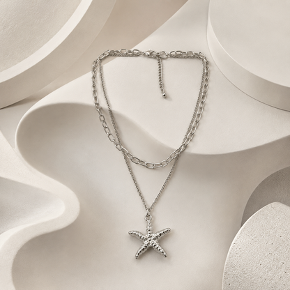 Gold Layered Starfish Pendant Necklace