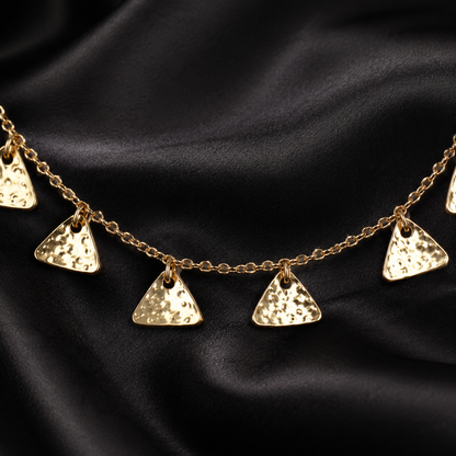 Gold Triangle Charm Necklace