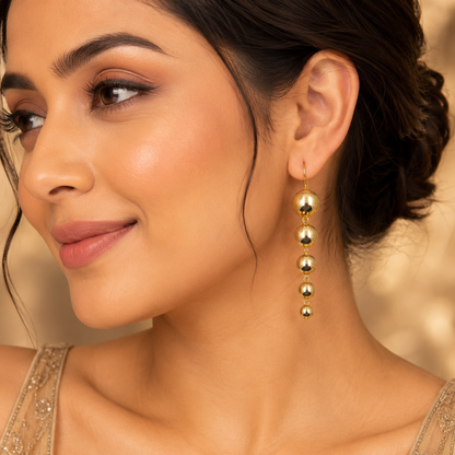 Graduated Ball Drop Earrings