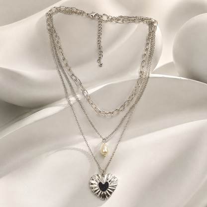 Gold Layered Heart Pendant Necklace