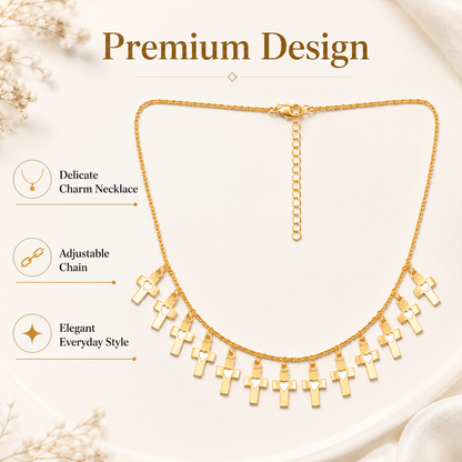 Stylish cross charm necklace for women daily wear and parties