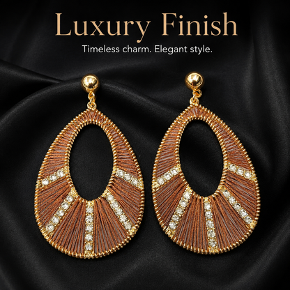 Thread Teardrop Drop Earrings