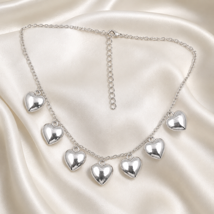 Multi Heart Charm Necklace