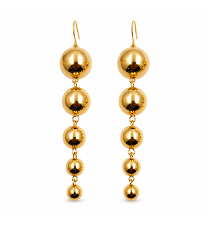 Graduated Ball Drop Earrings