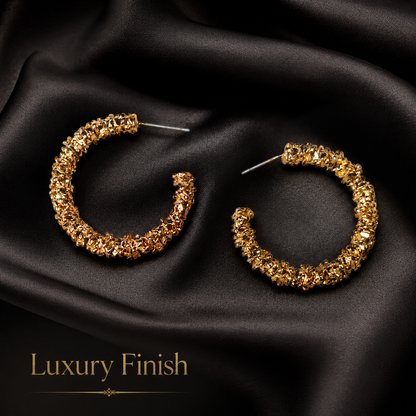 Lightweight gold plated hoop earrings for gifting and casual wear