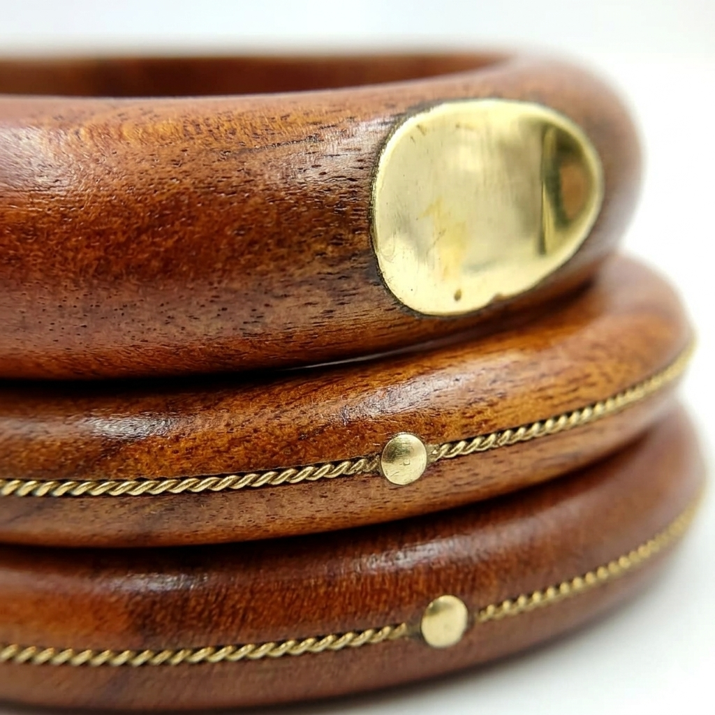 Handcrafted Wooden Bangles Set for Women