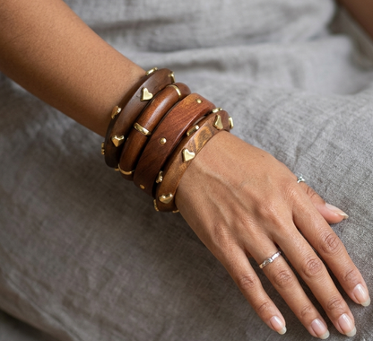 Handcrafted Wooden Bangles Set for Women