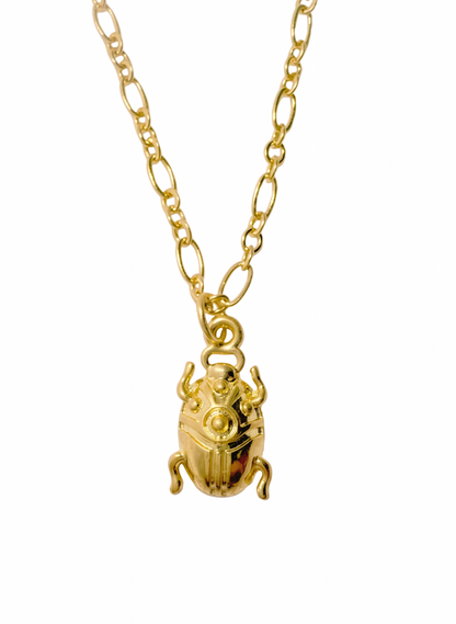 Khépris Golden Scarab Necklace