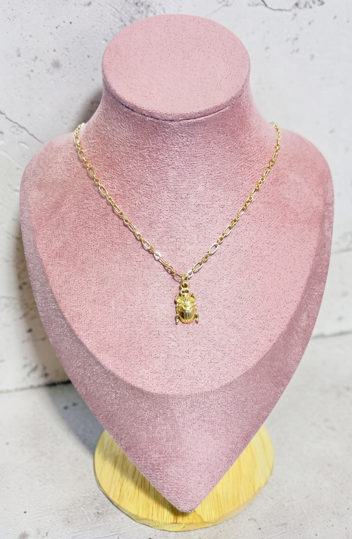 Khépris Golden Scarab Necklace