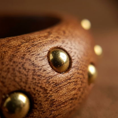 Handcrafted Wooden Studded Bangle for Women