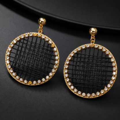 Stylish black statement earrings for women party and festive wear