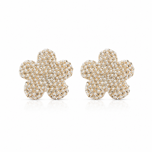 Pearl Blossom Flower Earrings