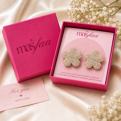 Pearl Blossom Flower Earrings