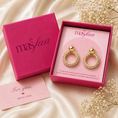 Classic Pearl Circle Earrings