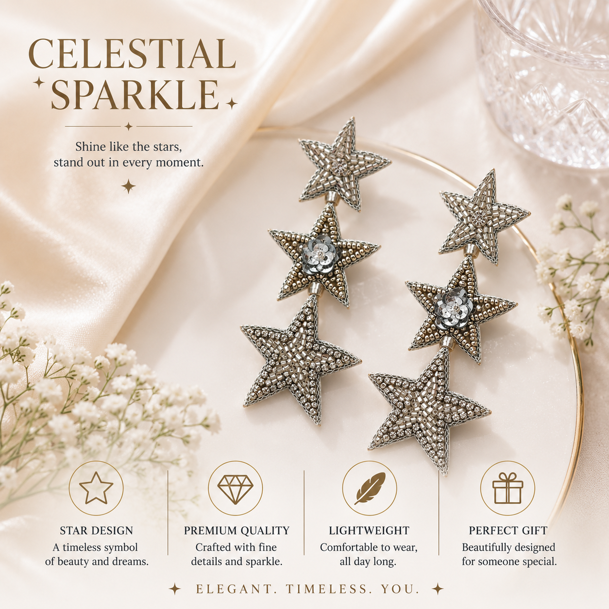 The Azure Star Earrings