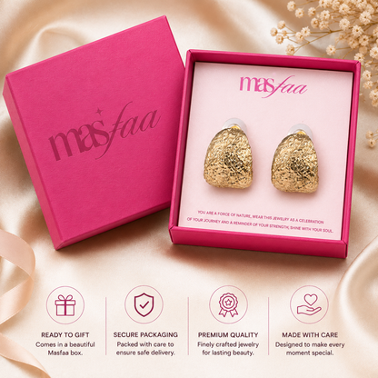 Gold Textured Metal Stud