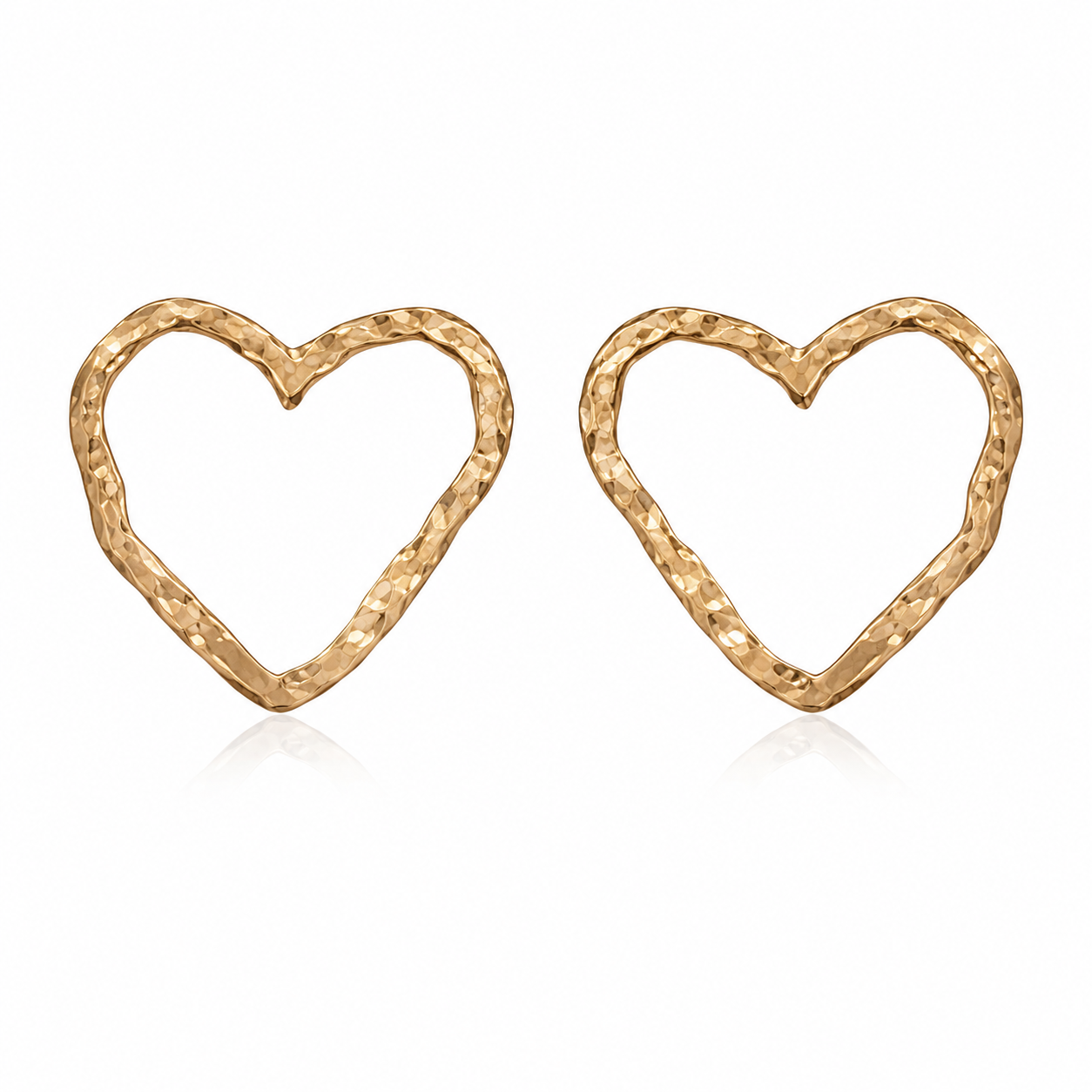 Gold Tone Heart Shaped