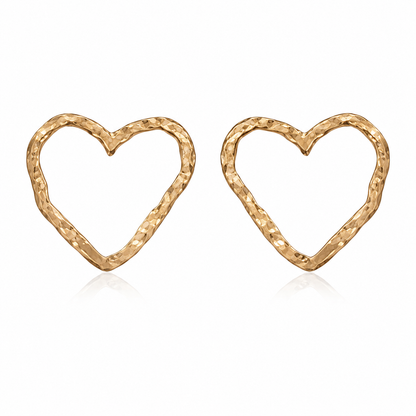 Gold Tone Heart Shaped