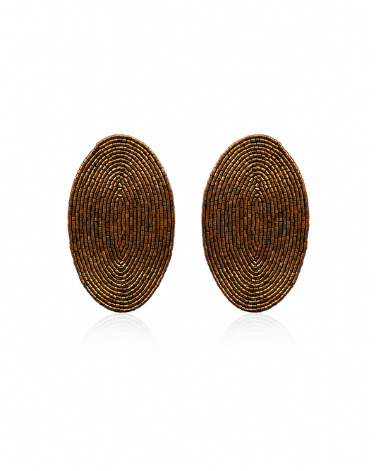 Earthy Beadwork Earrings