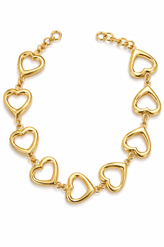 Gold Heart Charm Necklace