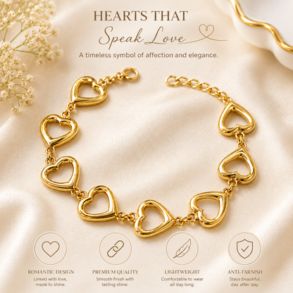 Gold Heart Charm Necklace