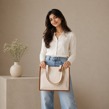The Masfaa "Aria" Contrast Tote