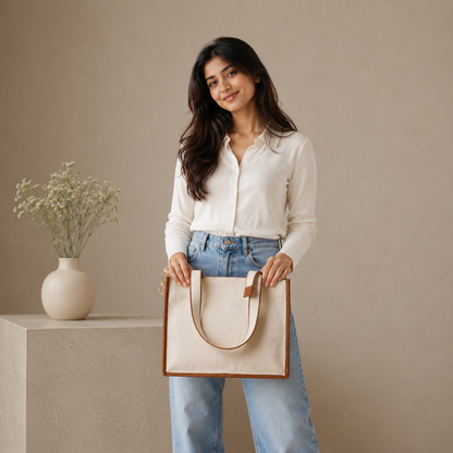The Masfaa "Aria" Contrast Tote