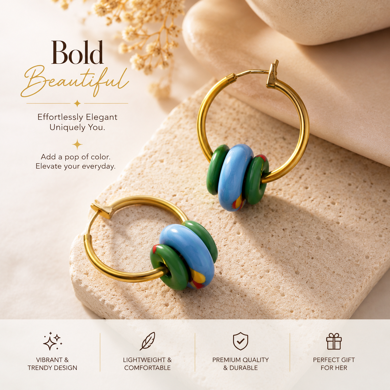 Color Pop Hoop Earrings