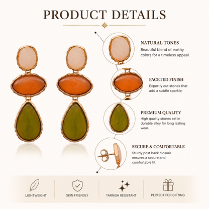 Rustic Glam Dangle Earrings