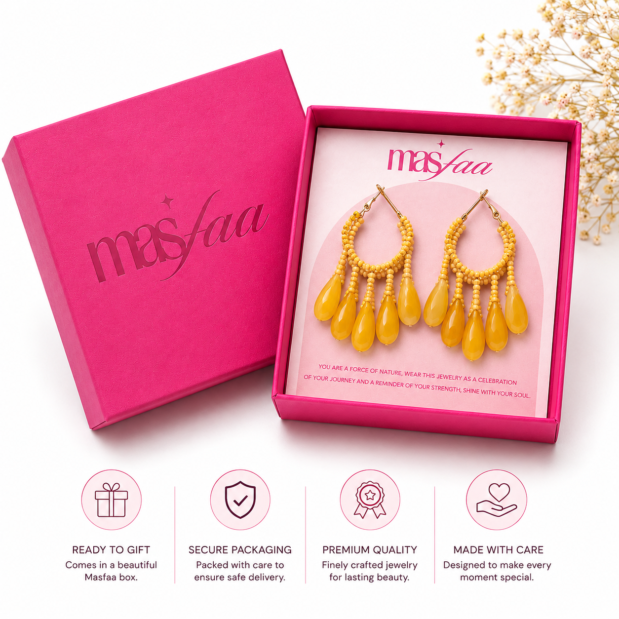 Sunshine Drop Hoop Earrings