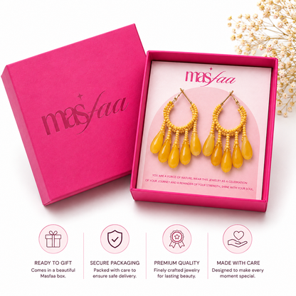 Sunshine Drop Hoop Earrings