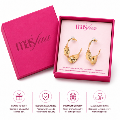 Twisted Leaf Hoops