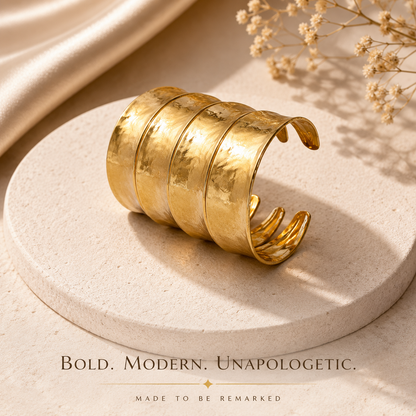 Wide Metal Cuff for Women