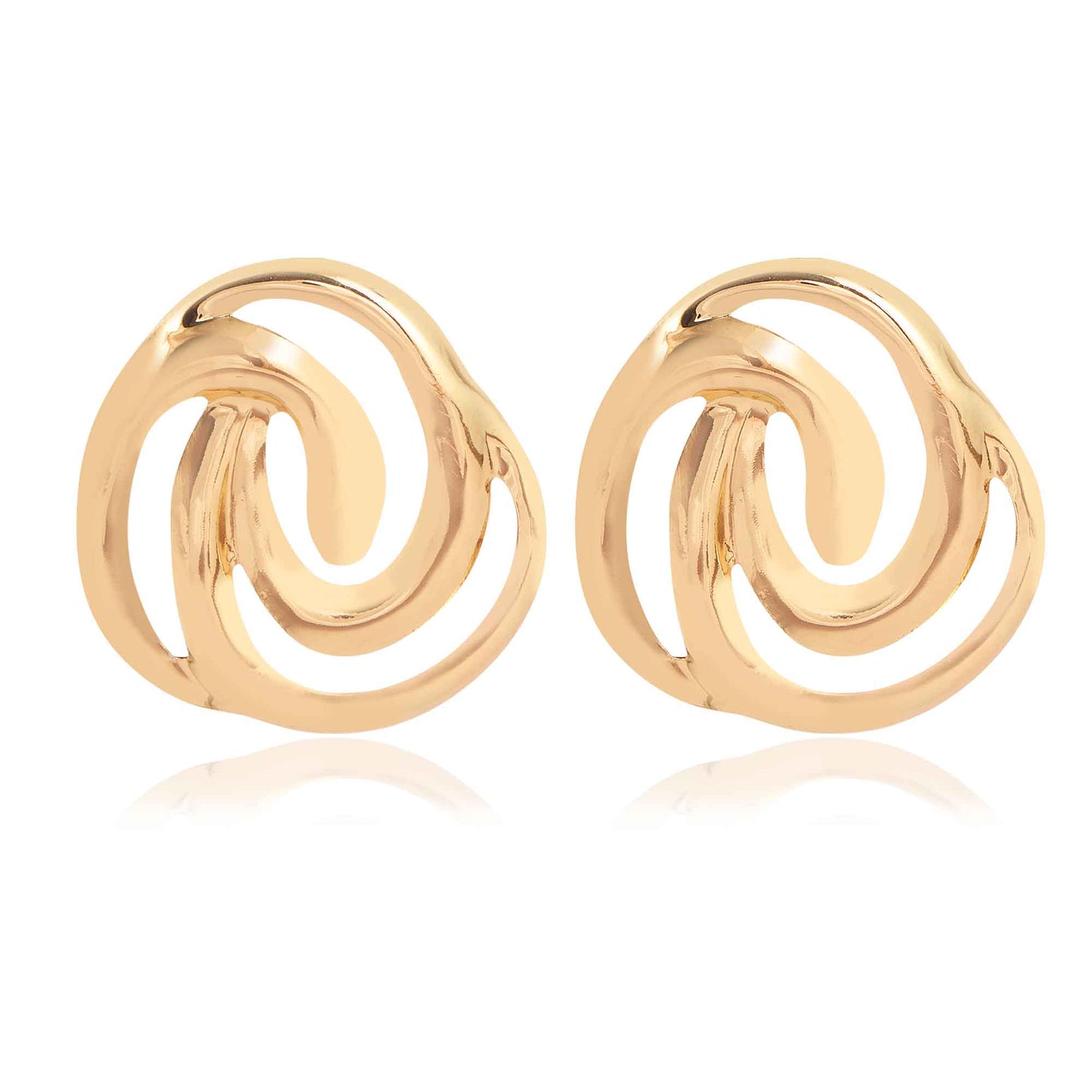 Celestial Swirl Gold Studs