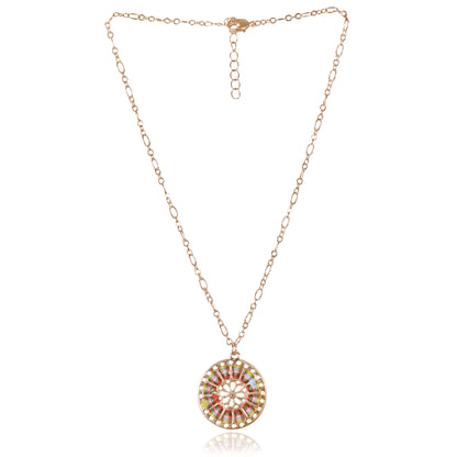 Rainbow Medallion Necklace