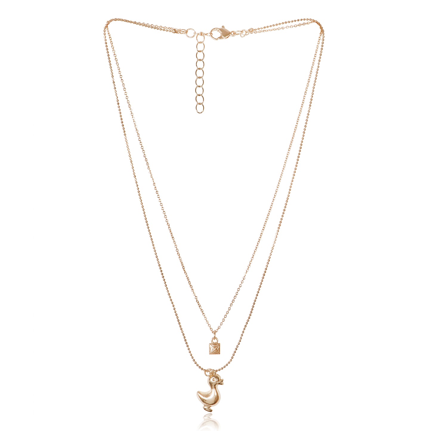 Duck Charm Layered Necklace